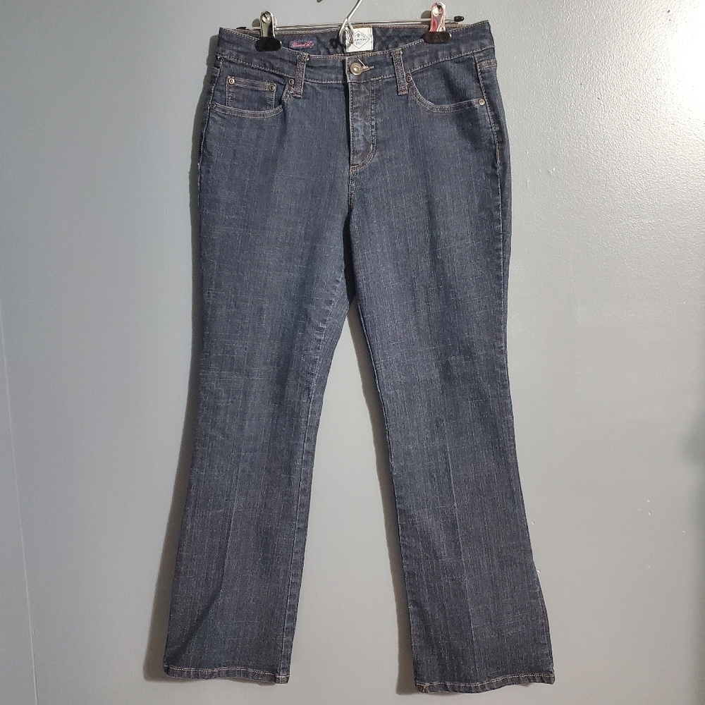 St Johns Bay Bootcut Womens Jeans Dark Wash Size 8P